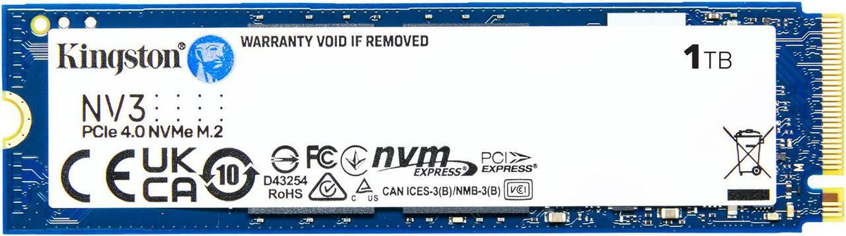 Kingston NV3 1TB M.2 2280 NVMe SSD | PCIe 4.0 Gen 4x4 | Up
