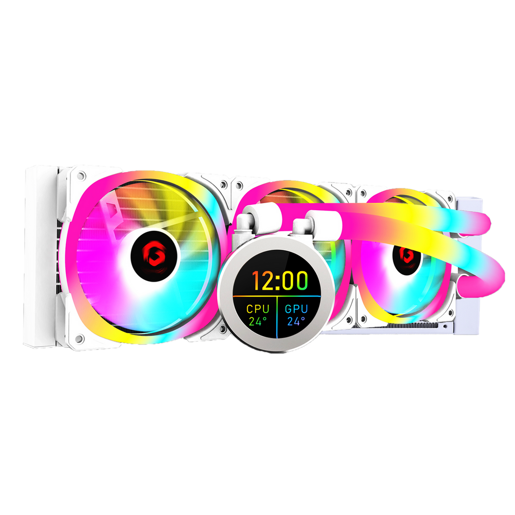 GAMEON KRAKEN N360 360mm LCD Display Liquid CPU  Cooler With ARGB Tube - White