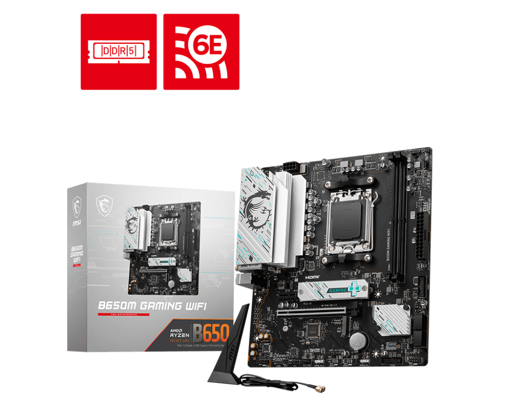 MSI B650M GAMING WIFI AM5Socket Micro-ATX AMD B650 Chipset DDR5 Motherboard