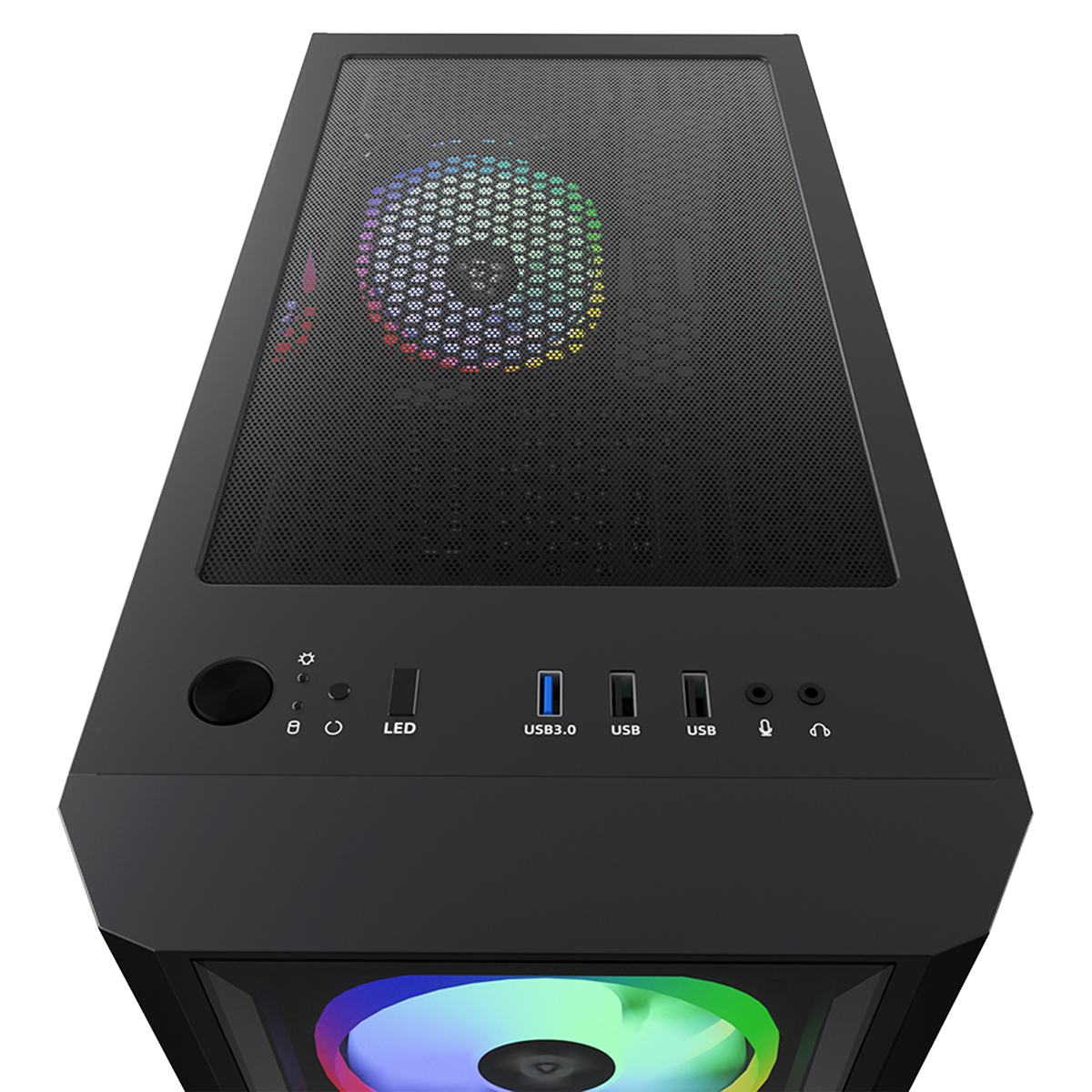 GAMEON TRIDENT II Mid Tower Gaming Case (Fixed RGB) GAMEON TRIDENT II Mid Tower Gaming Case (Fixed RGB)