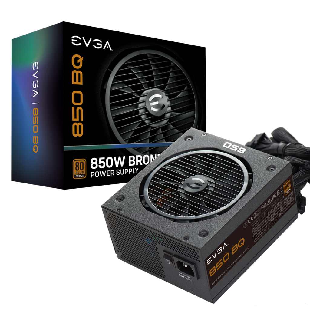 EVGA 850 BQ, 80+ BRONZE 850W, Semi Modular Power Supply 110-BQ-0850-V3