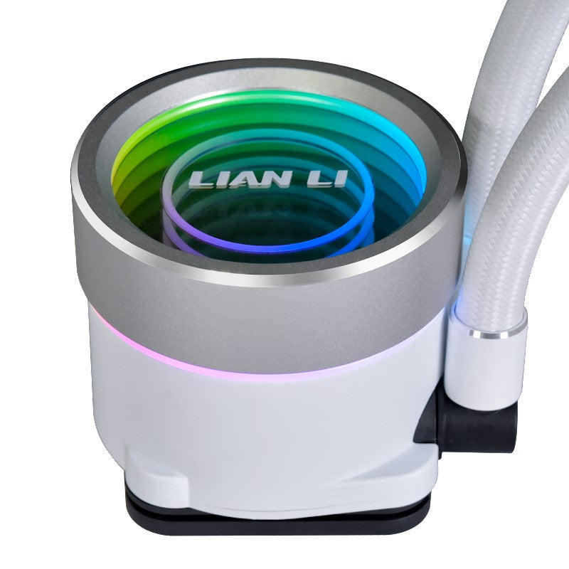 LIAN LI Galahad II Trinity Series 240mm RGB Liquid CPU cooler with SL-Infinity Fan - White LIAN LI Galahad II Trinity Series 240mm RGB Liquid CPU cooler with SL-Infinity Fan - White