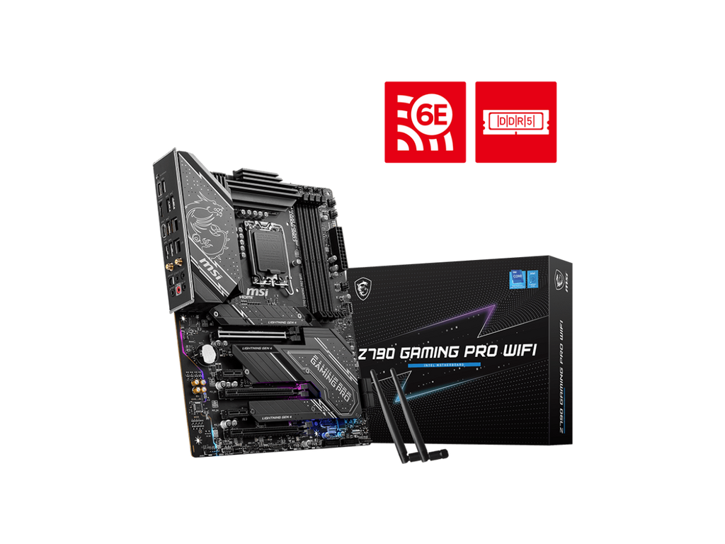 MSI PRO Z790 GAMING PRO WIFI LGA 1700 SATA 6Gb/s DDR5 ATX Motherboard