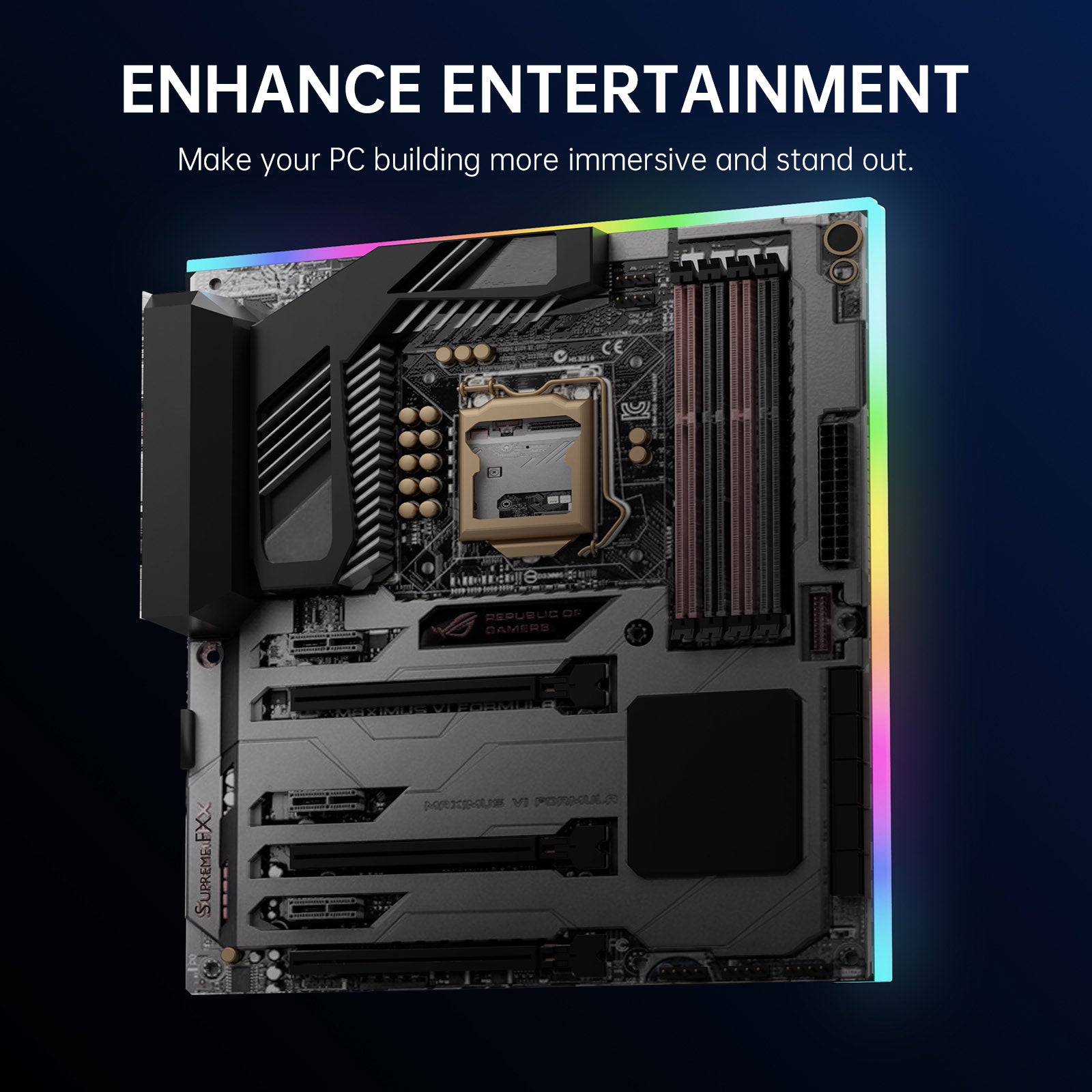 ASIAHORSE ARGB Light Strip for Motherboard LIGHTSABER -X - M-ATX Medium MB ASIAHORSE ARGB Light Strip for Motherboard LIGHTSABER -X - M-ATX Medium MB