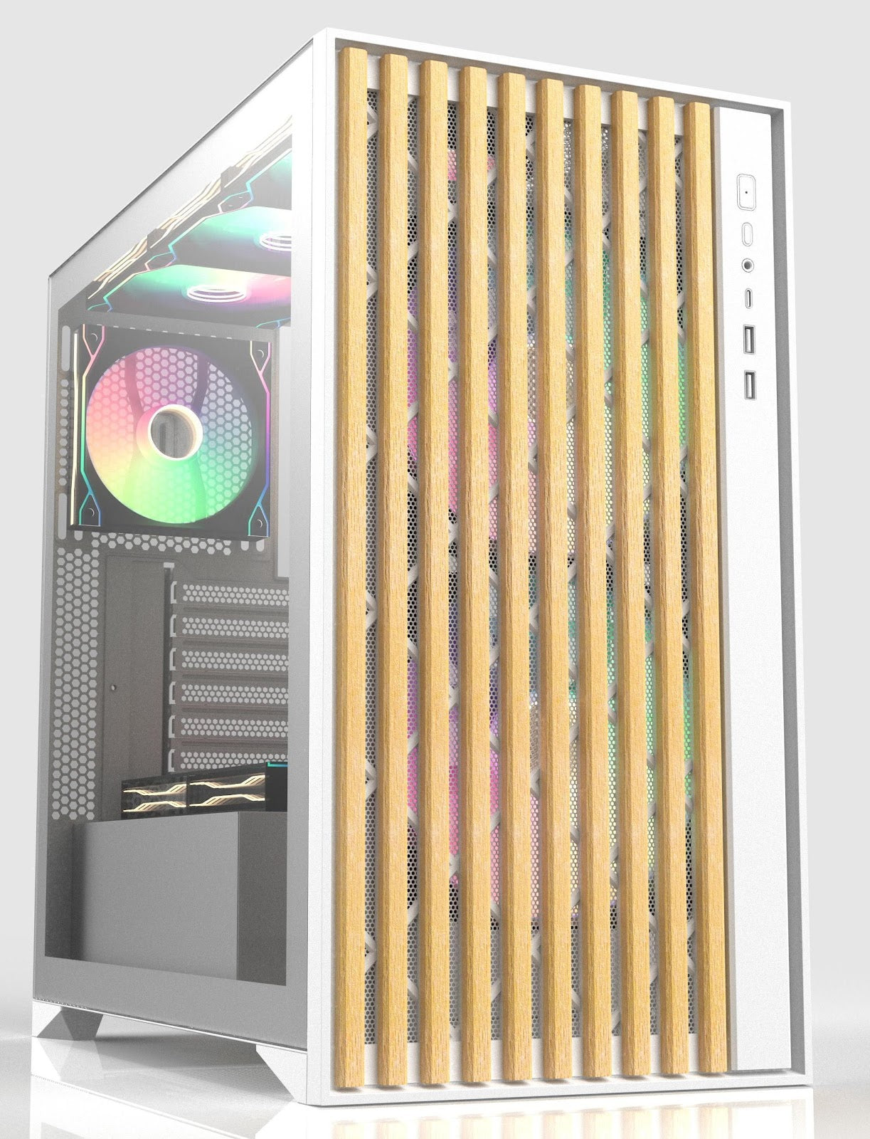 SAMA SV-05 V-Nature ATX Mid Tower Gaming Computer Case - White SAMA SV-05 V-Nature ATX Mid Tower Gaming Computer Case - White
