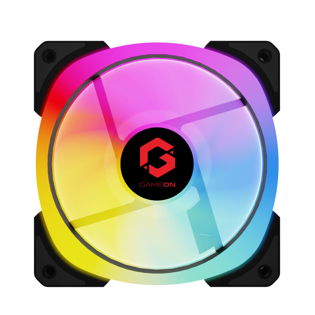 GAMEON - U-2 Falcon G2 Case Fan , 3 Pack (Fixed RGB with Molex 4 PIN Connection) - Black GAMEON - U-2 Falcon G2 Case Fan , 3 Pack (Fixed RGB with Molex 4 PIN Connection) - Black