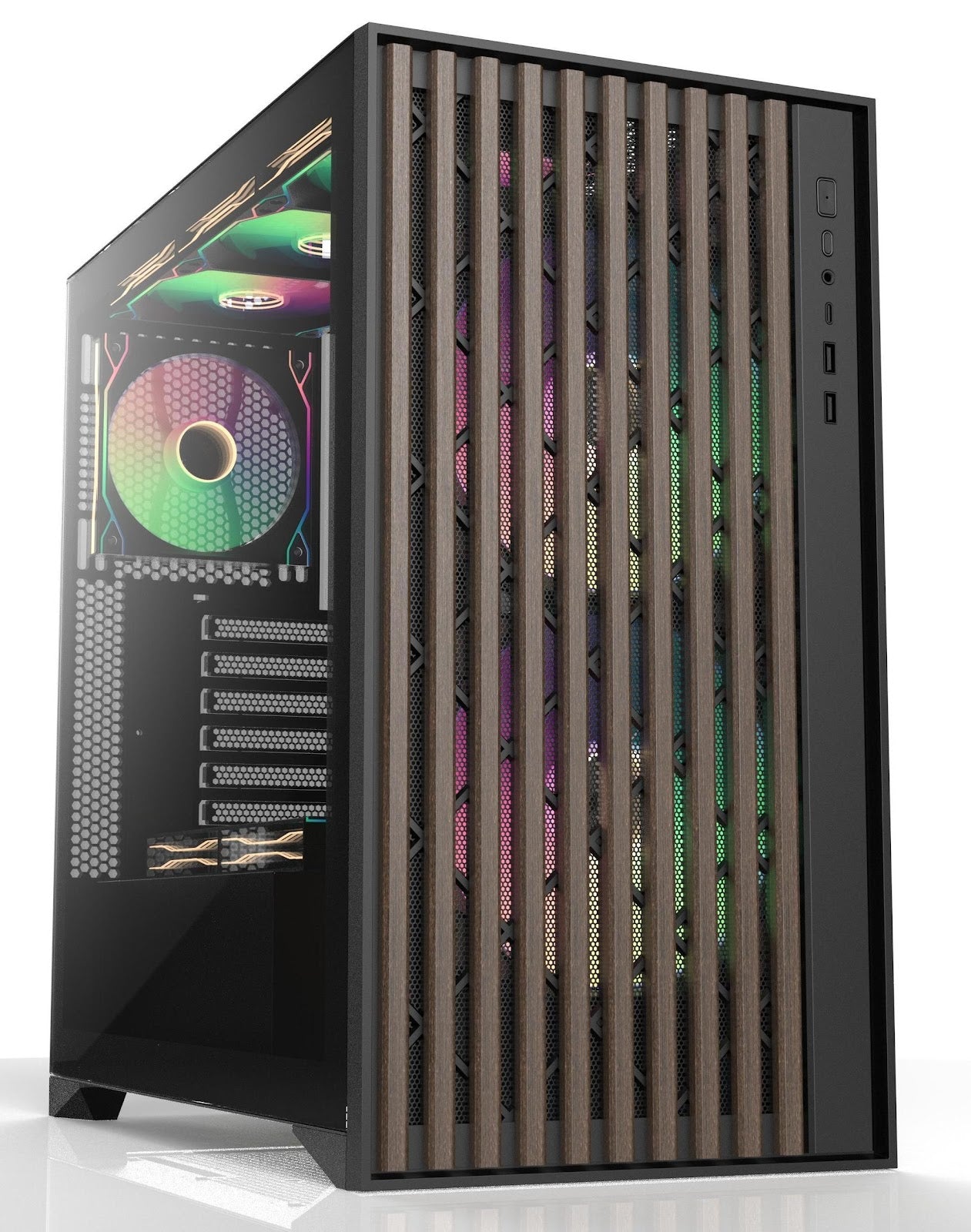 SAMA SV-05 V-Nature ATX Mid Tower Gaming Computer Case - Black SAMA SV-05 V-Nature ATX Mid Tower Gaming Computer Case - Black