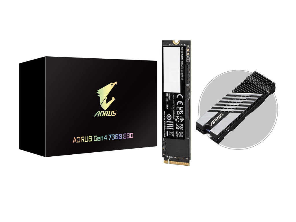 GIGABYTE AORUS Gen4 7300 SSD 2TB PCIe 4.0 NVMe M.2 Internal Solid State Hard Drive