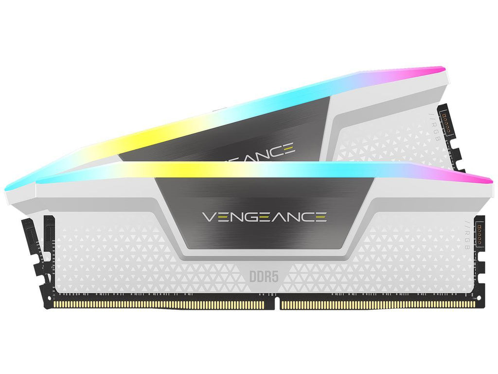 CORSAIR Vengeance RGB 32GB (2 x 16GB) 288-Pin PC RAM DDR5 6000 - White