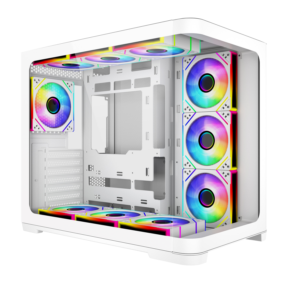 SAMA Neview 2851A GAMING CASE Curved Front - White