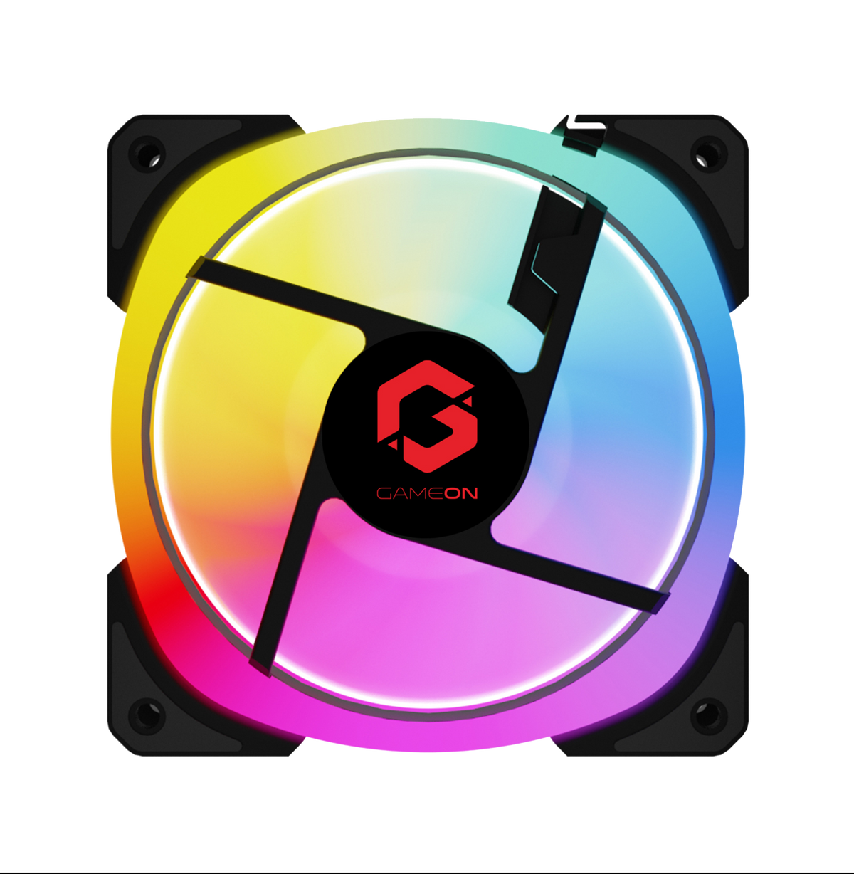 GAMEON - U-2 Falcon G2 Case Fan , 3 Pack (Fixed RGB with Molex 4 PIN Connection) - Black GAMEON - U-2 Falcon G2 Case Fan , 3 Pack (Fixed RGB with Molex 4 PIN Connection) - Black