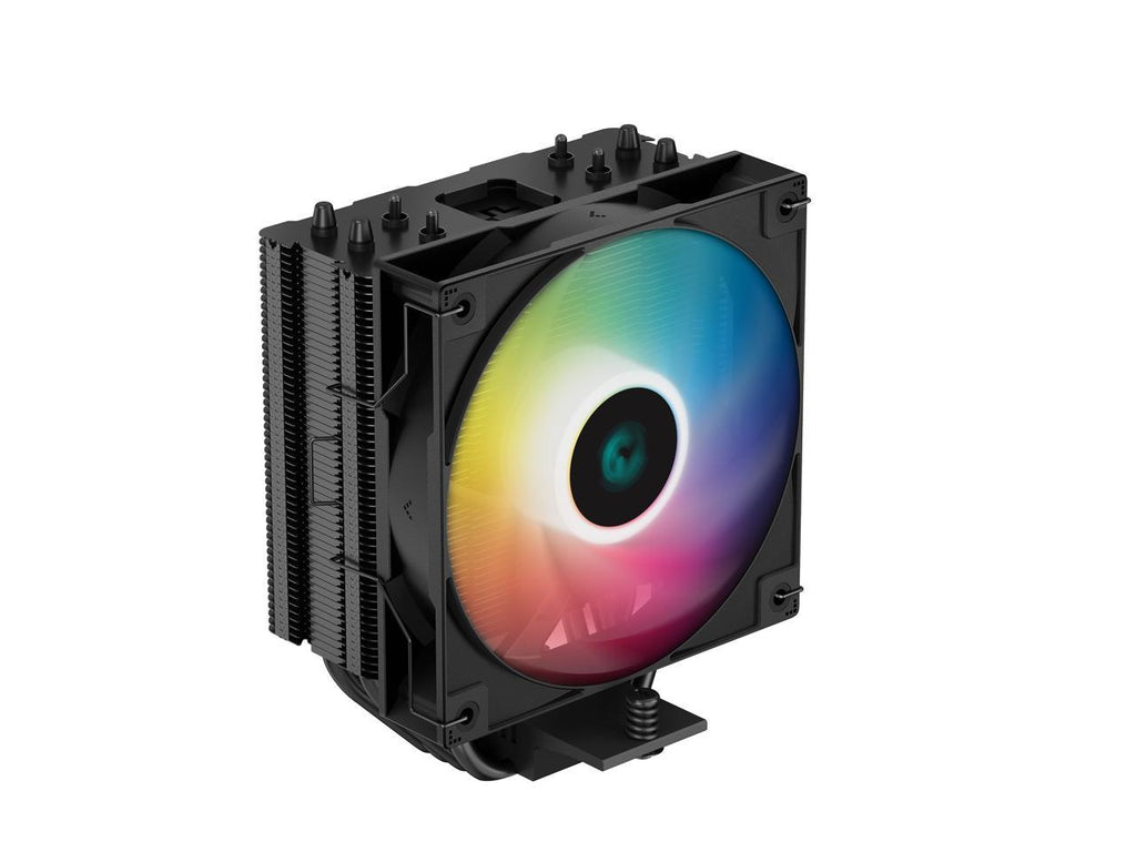 DeepCool AG400 WH ARGB Single-Tower CPU Cooler, 120mm Static ARGB Fan, Direct-Touch Copper Heat Pipes - Black