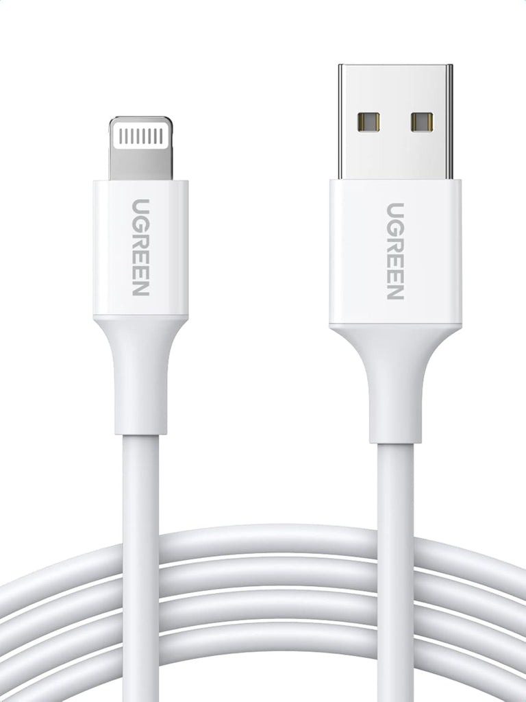 UGREEN USB-A Male to Lightning Male Cable Nickel Plating ABS Shell 2m - White