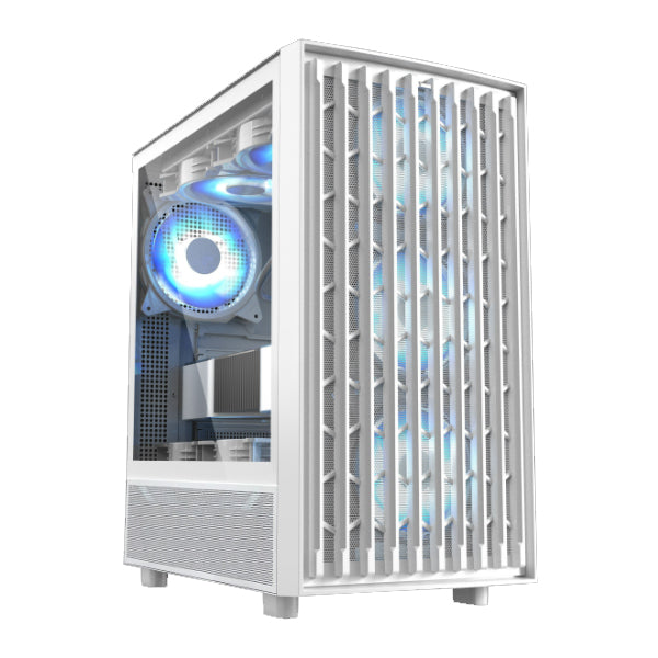 SAMA Neview 3601 Tempered Glass ATX Mid Tower Gaming Computer Case - White