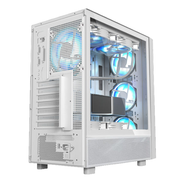 SAMA Neview 3601 Tempered Glass ATX Mid Tower Gaming Computer Case - White