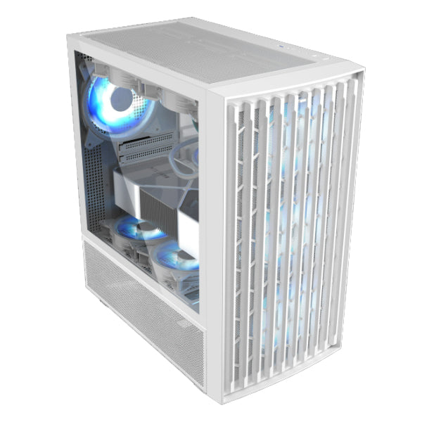 SAMA Neview 3601 Tempered Glass ATX Mid Tower Gaming Computer Case - White