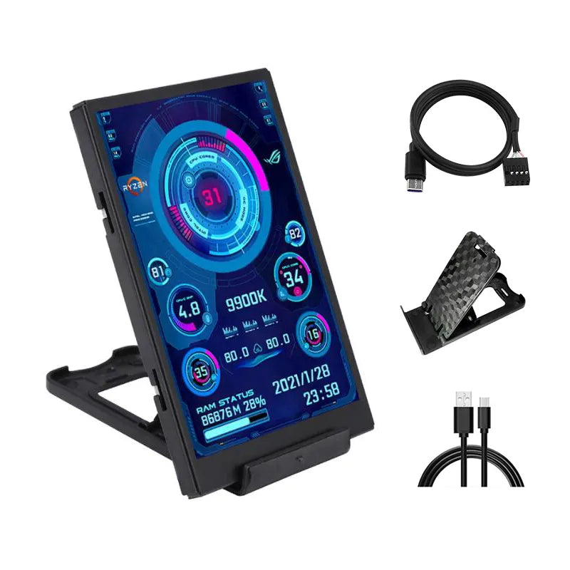 3.5 Inch IPS TYPE-C Secondary Screen for Computer USB Display - Black 3.5 Inch IPS TYPE-C Secondary Screen for Computer USB Display - Black