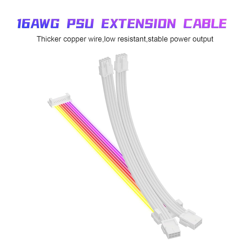 Asiahorse Dual 8PIN RGB Extinction cable Striped White