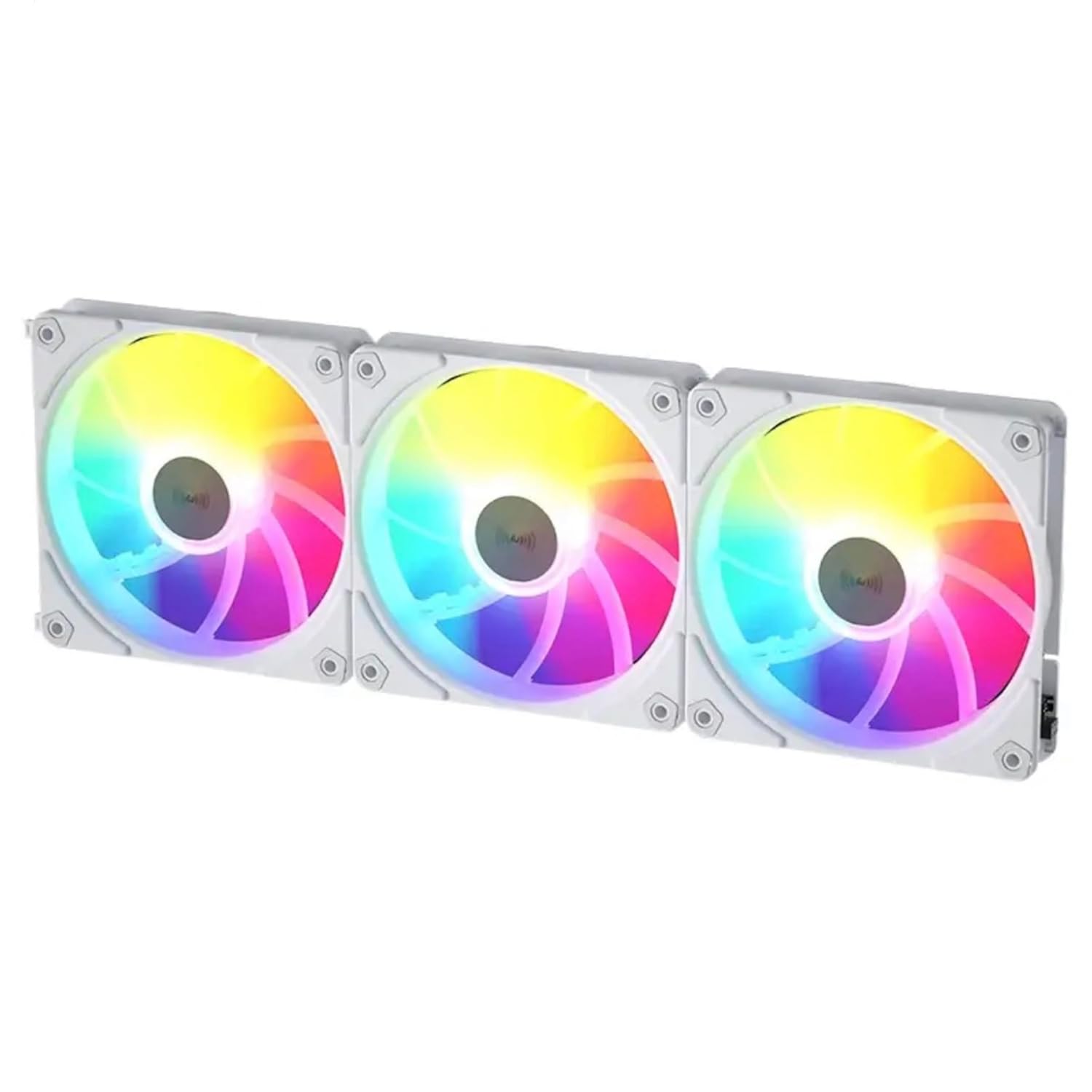 SAMA UF1203W ARGB Uni Fan 3x120mm Daisy-Chain 3Pack Fan - White SAMA UF1203W ARGB Uni Fan 3x120mm Daisy-Chain 3Pack Fan - White