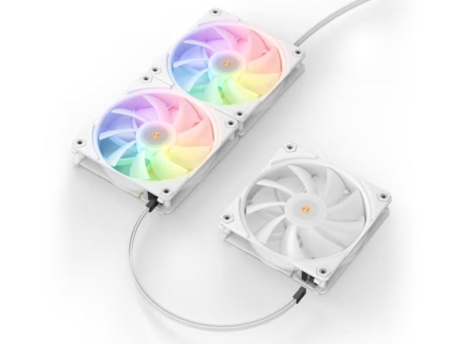 SAMA UF1203W ARGB Uni Fan 3x120mm Daisy-Chain 3Pack Fan - White SAMA UF1203W ARGB Uni Fan 3x120mm Daisy-Chain 3Pack Fan - White