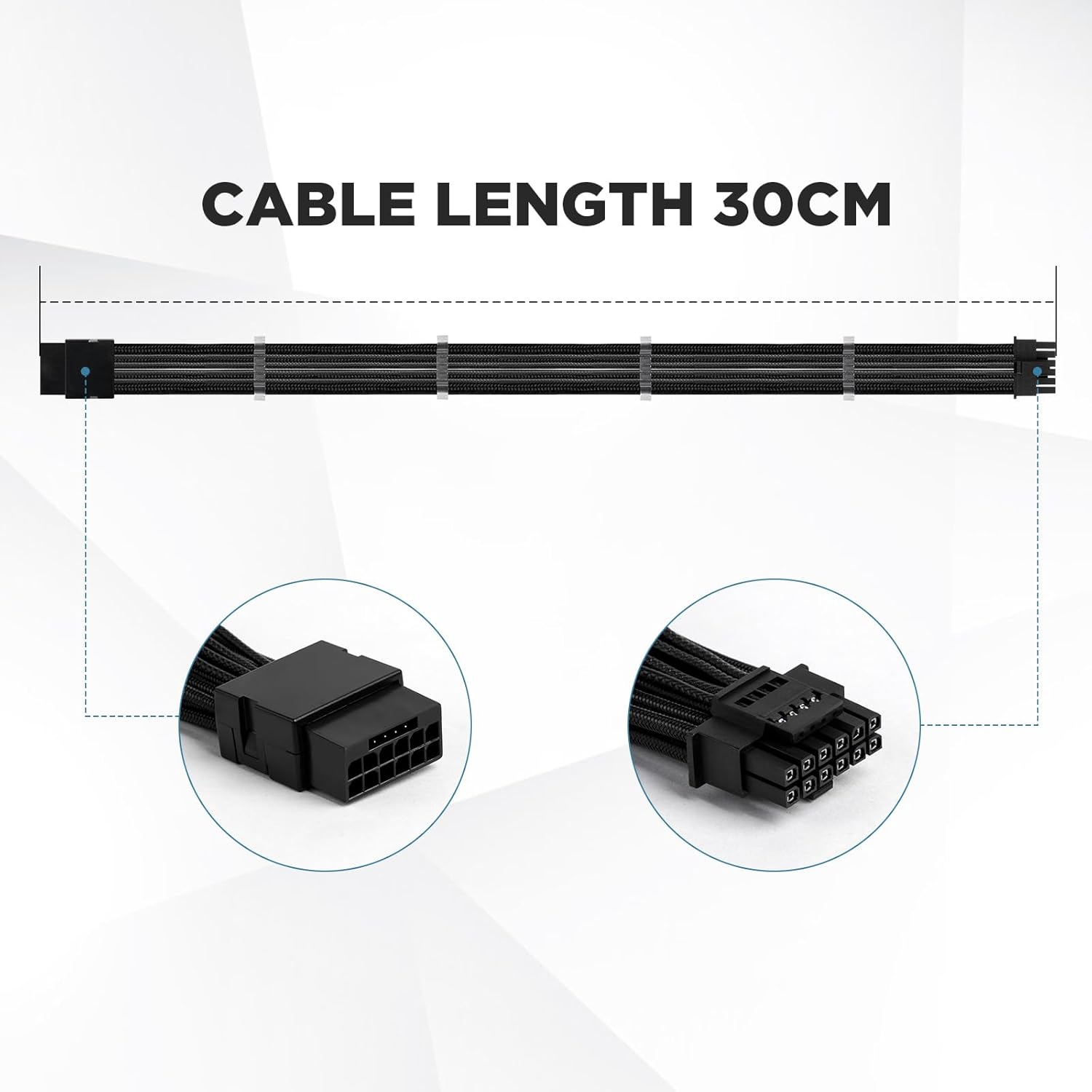 ASIAHORSE PCI-e 5.0 12VHPWR GPU Power Sleeved Cable Extension, 16pin(12+4) Male to Female Extension Cable - Black ASIAHORSE PCI-e 5.0 12VHPWR GPU Power Sleeved Cable Extension, 16pin(12+4) Male to Female Extension Cable - Black