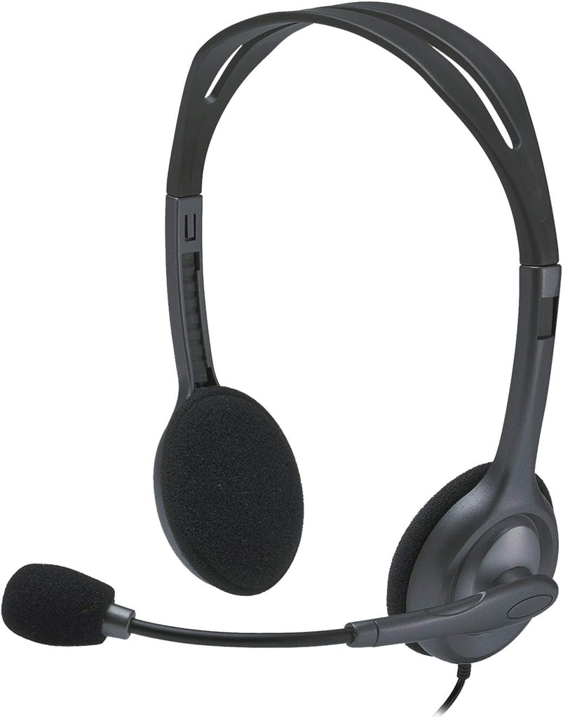 Logitech H111 Wired Headset, Stereo Headphones with Noise-Cancelling Microphone, 3.5 mm Audio Jack