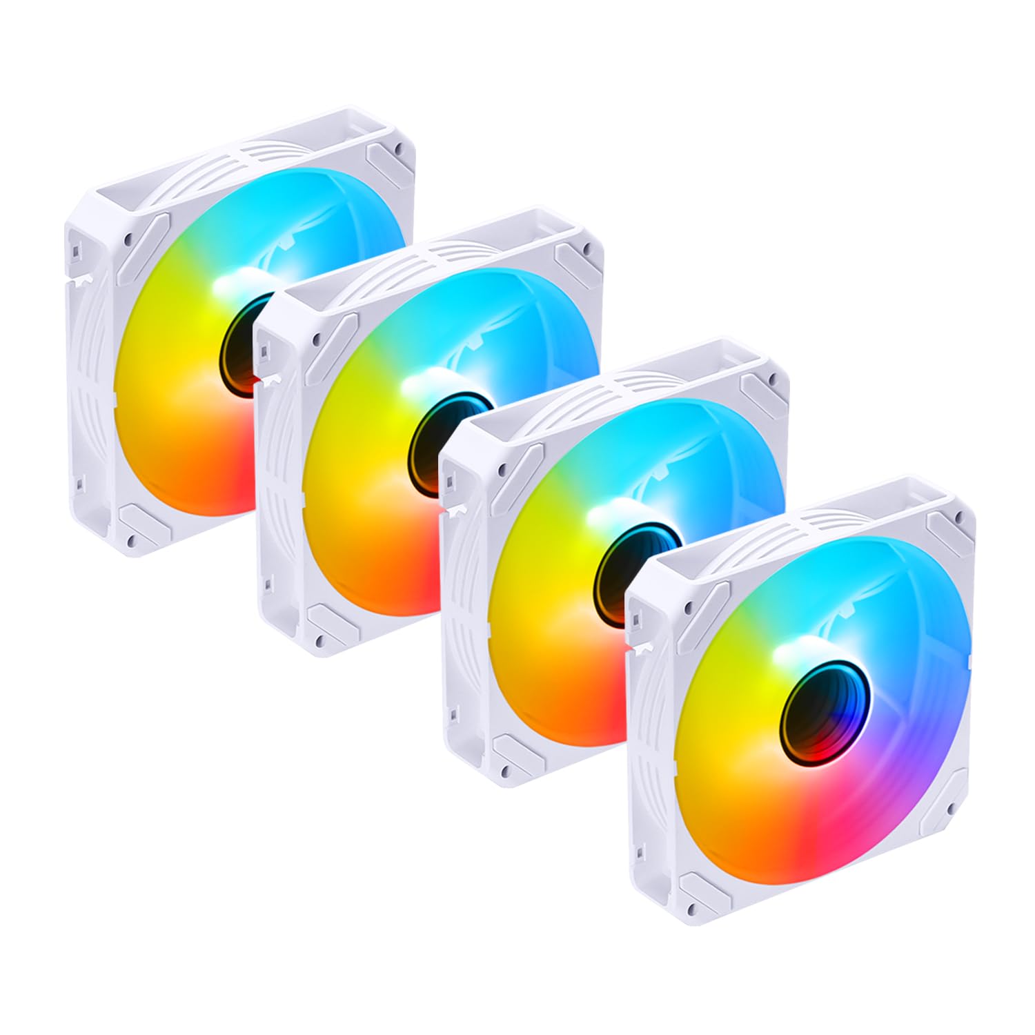 SAMA YH120I-4 ARGB 4x120mm 4 in 1 KitPack Fan - White SAMA YH120I-4 ARGB 4x120mm 4 in 1 KitPack Fan - White