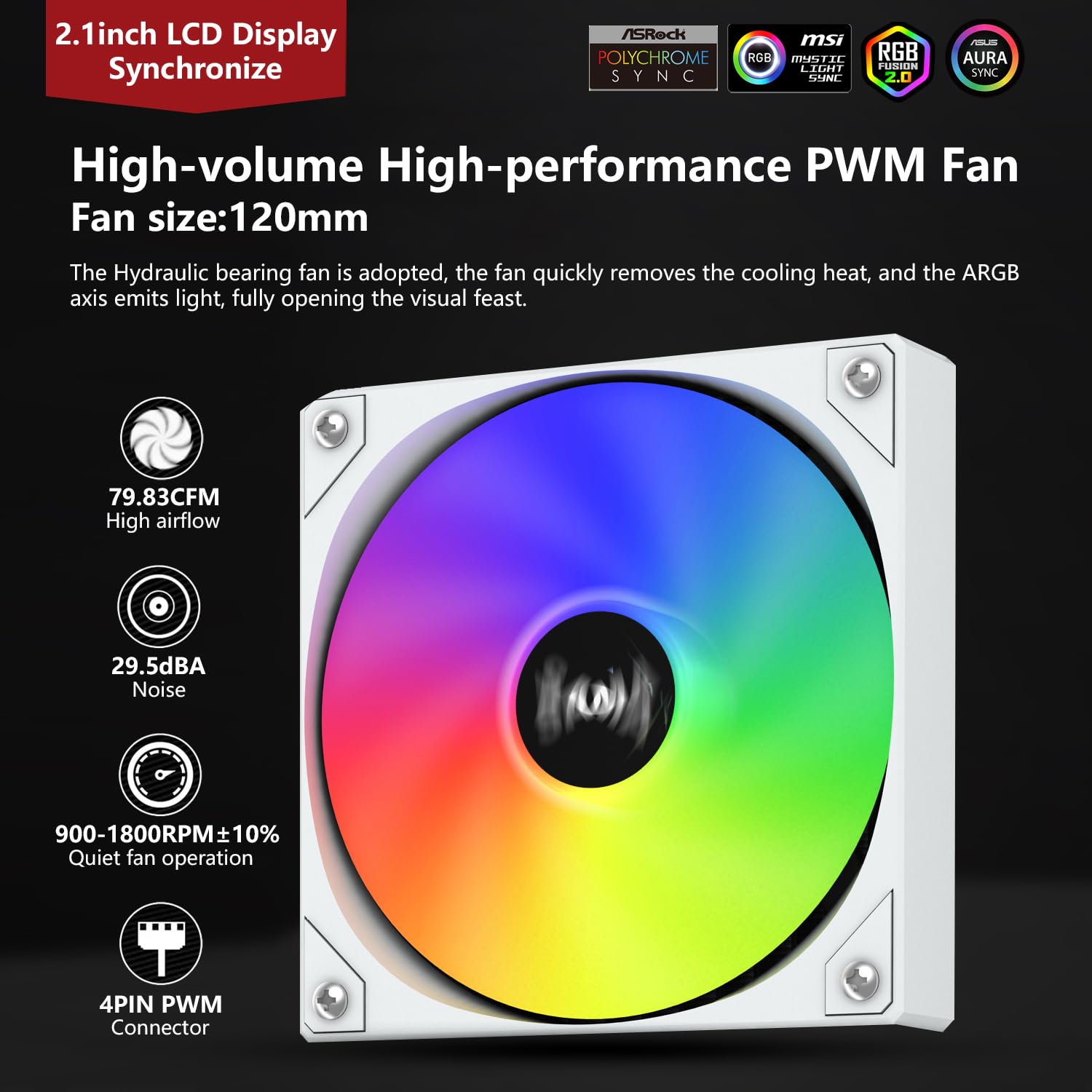SAMA SM240 240mm AIO RGB Liquid Cooler LCD Display Screen - White SAMA SM240 240mm AIO RGB Liquid Cooler LCD Display Screen - White