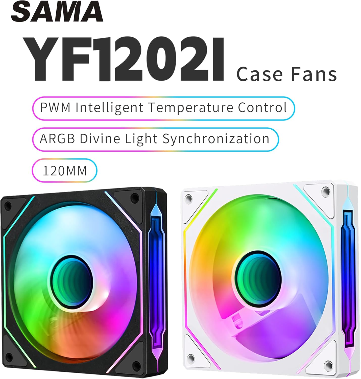 SAMA YF1202I BK ARGB120mm Infinity Mirror Single Fan - Black SAMA YF1202I BK ARGB120mm Infinity Mirror Single Fan - Black