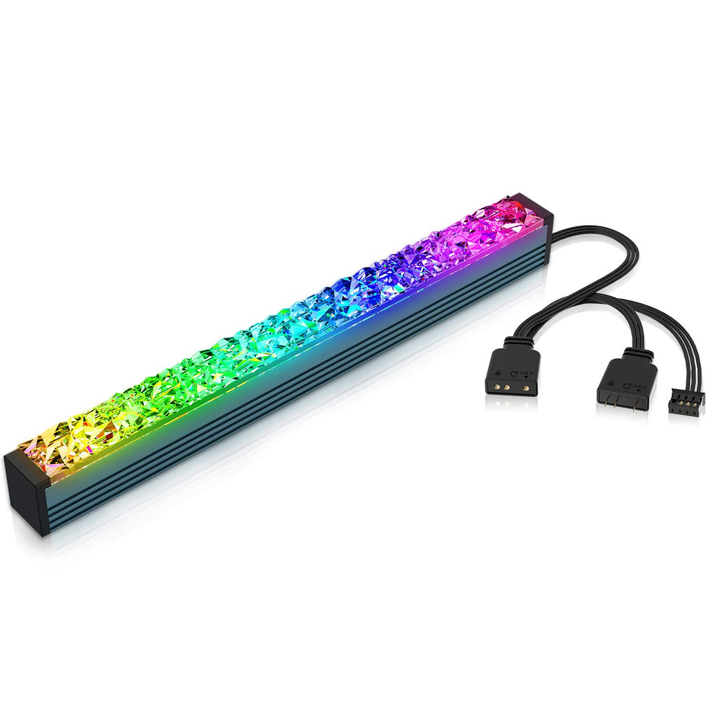 AsiaHorse Acrylic ARGB LED Strip for PC Case with 5V 3-pin ARGB LED and 4-pin Header