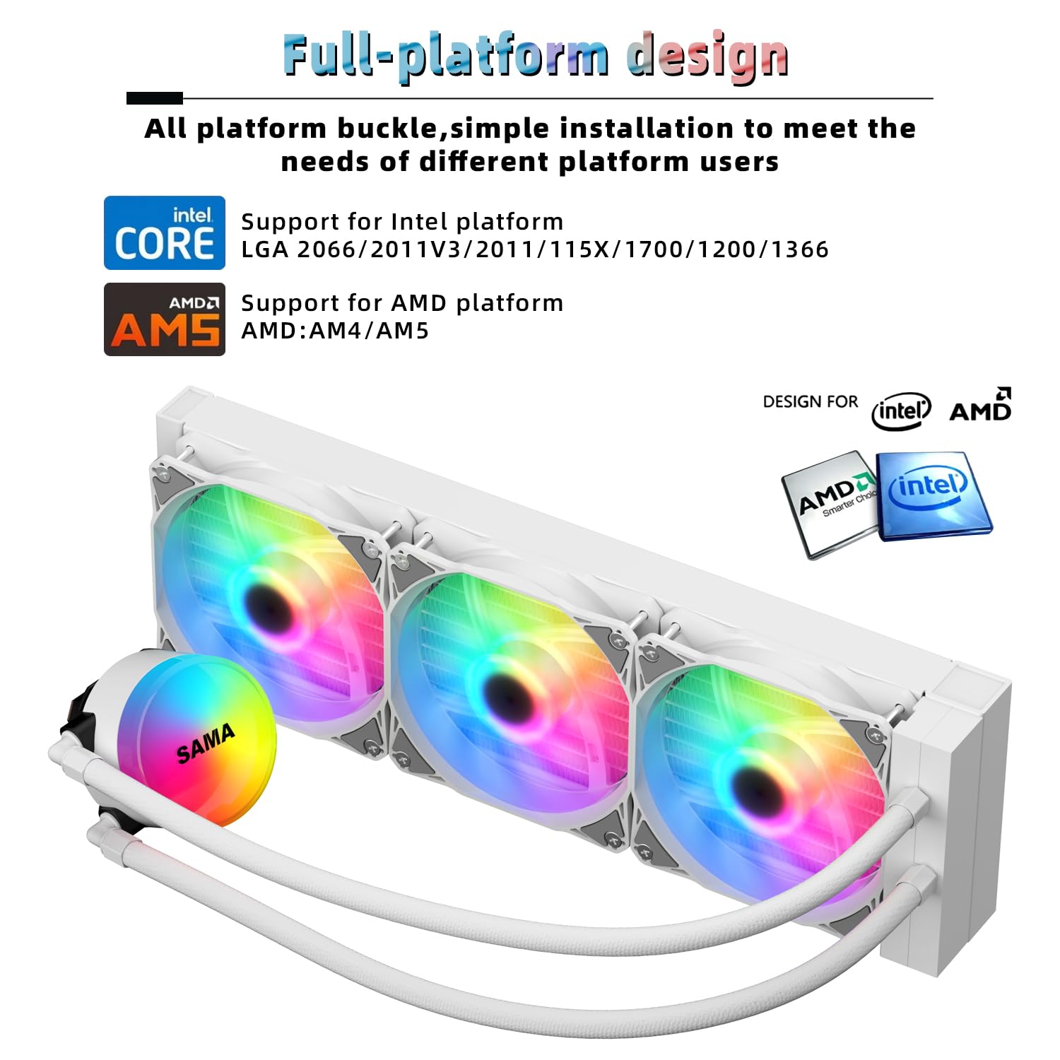SAMA SI360MM RGB Liquid Cooler - White SAMA SI360MM RGB Liquid Cooler - White