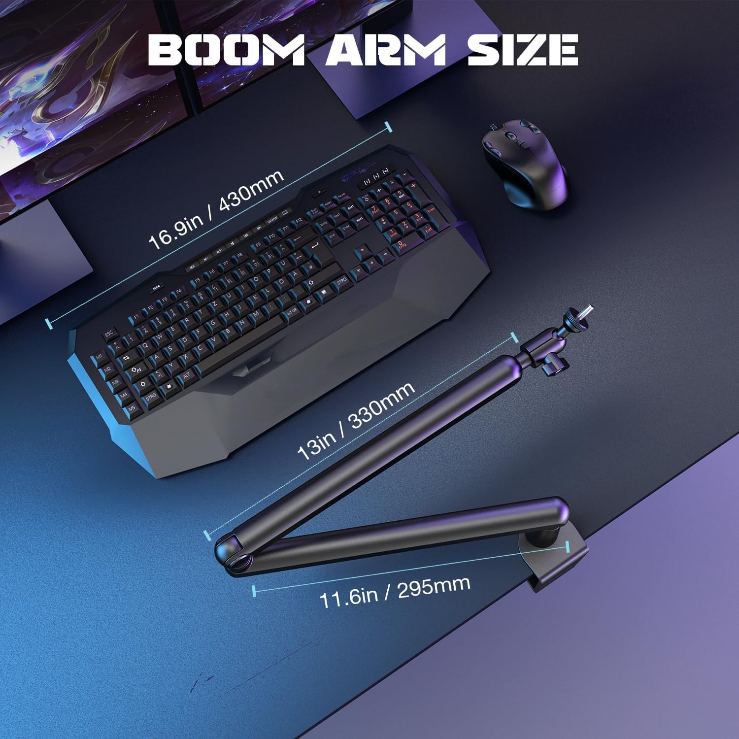 FIFINE Microphone Boom Arm, Low Profile Adjustable Stick Microphone Arm Stand (BM88) - Black FIFINE Microphone Boom Arm, Low Profile Adjustable Stick Microphone Arm Stand (BM88) - Black