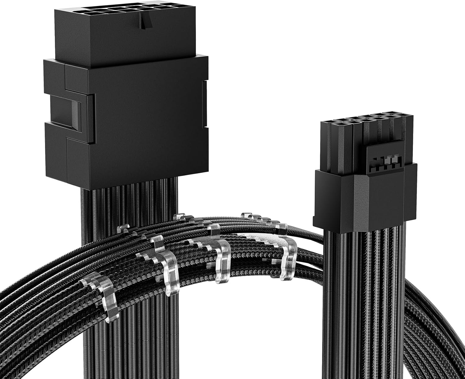 ASIAHORSE PCI-e 5.0 12VHPWR GPU Power Sleeved Cable Extension, 16pin(12+4) Male to Female Extension Cable - Black ASIAHORSE PCI-e 5.0 12VHPWR GPU Power Sleeved Cable Extension, 16pin(12+4) Male to Female Extension Cable - Black