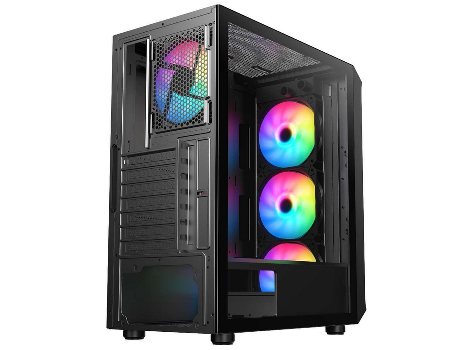SAMA 205A Tempered Glass ATX Mid Tower Gaming Computer Case - Black SAMA 205A Tempered Glass ATX Mid Tower Gaming Computer Case - Black