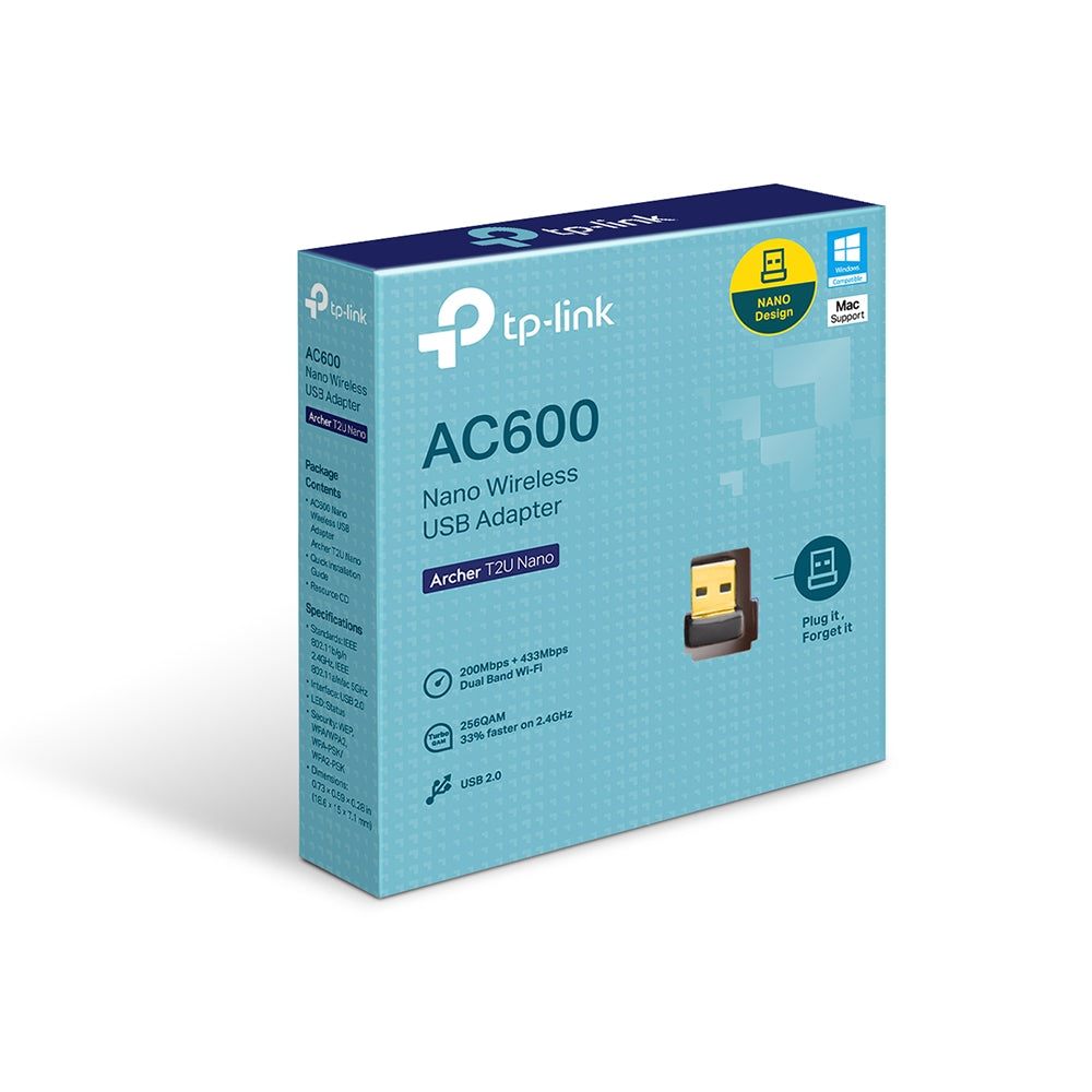 TP-Link AC600 Archer T2U Nano Wireless USB Adapter TP-Link AC600 Archer T2U Nano Wireless USB Adapter