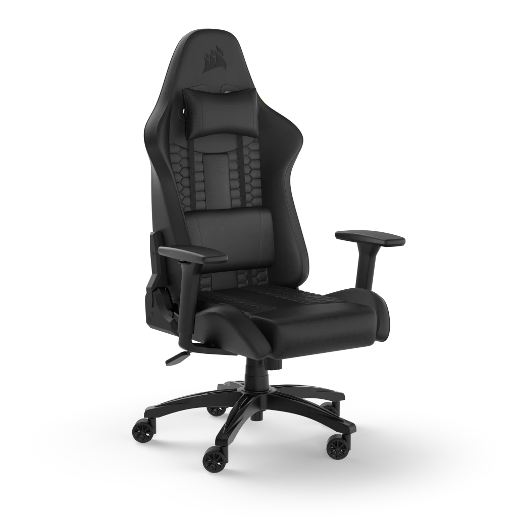 Corsair TC100 RELAXED Gaming Chair - Leatherette Black/Black