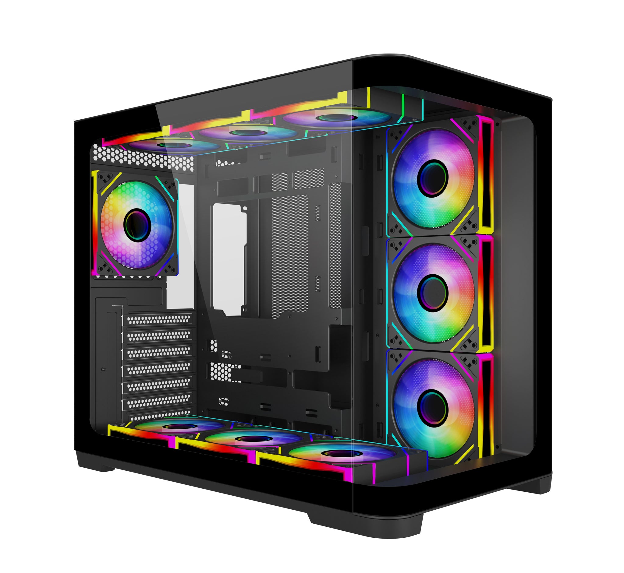 SAMA Neview 2851A GAMING CASE Curved Front - Black SAMA Neview 2851A GAMING CASE Curved Front - Black