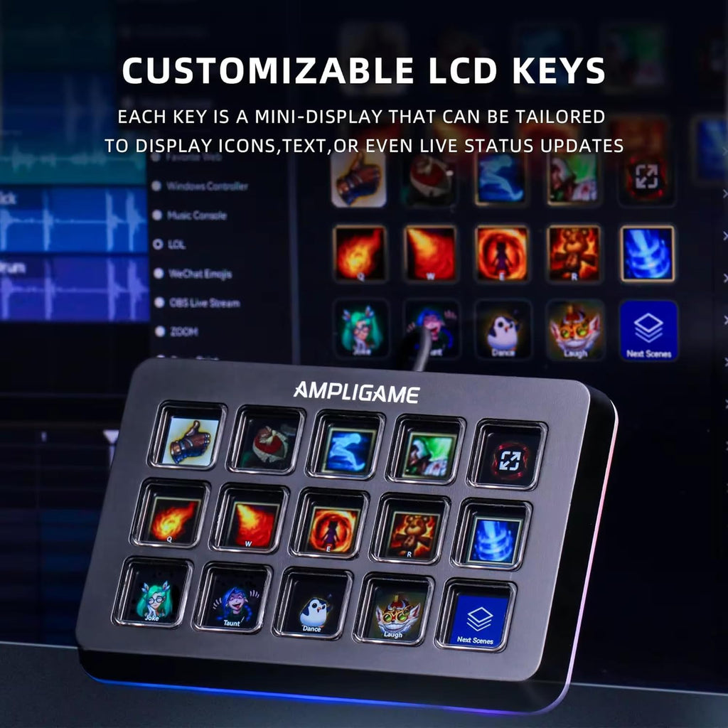 FIFINE AmpliGame D6 Control Pad with 15 Customized Keys and Software for Streaming, Gaming, Video Editing, Office Workflow FIFINE AmpliGame D6 Control Pad with 15 Customized Keys and Software for Streaming, Gaming, Video Editing, Office Workflow