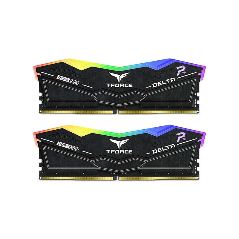 Team T-Force Delta RGB 16GB (2 x 8GB) DDR5 5200 Desktop Memory - Black