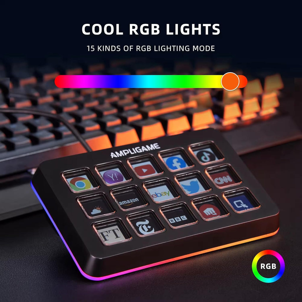 FIFINE AmpliGame D6 Control Pad with 15 Customized Keys and Software for Streaming, Gaming, Video Editing, Office Workflow FIFINE AmpliGame D6 Control Pad with 15 Customized Keys and Software for Streaming, Gaming, Video Editing, Office Workflow