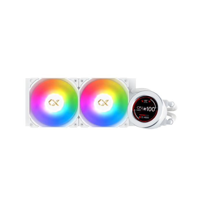 Xigmatek Frozr-O II 240mm AIO CPU Liquid Cooler -LCD screen- Arctic