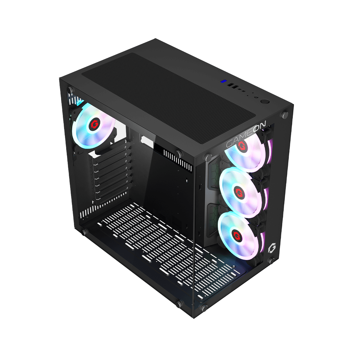 GAMEON Emperor Midnight II Series Mid Tower PC Case-Black GAMEON Emperor Midnight II Series Mid Tower PC Case-Black