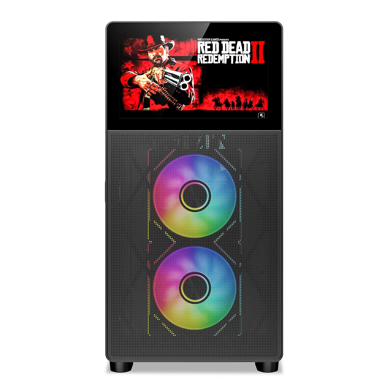 SAMA 4367 V Play ATX Pc Case with 8 Inch Led Screen,3 PWM Argb Fans Pre-Installed PC Case - Black SAMA 4367 V Play ATX Pc Case with 8 Inch Led Screen,3 PWM Argb Fans Pre-Installed PC Case - Black