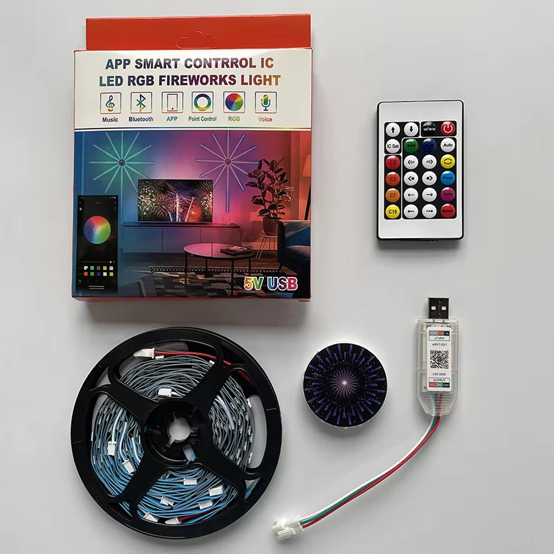 RGB LED STRIP FIREWORK LIGHT APP SMART CONTROL LD 004