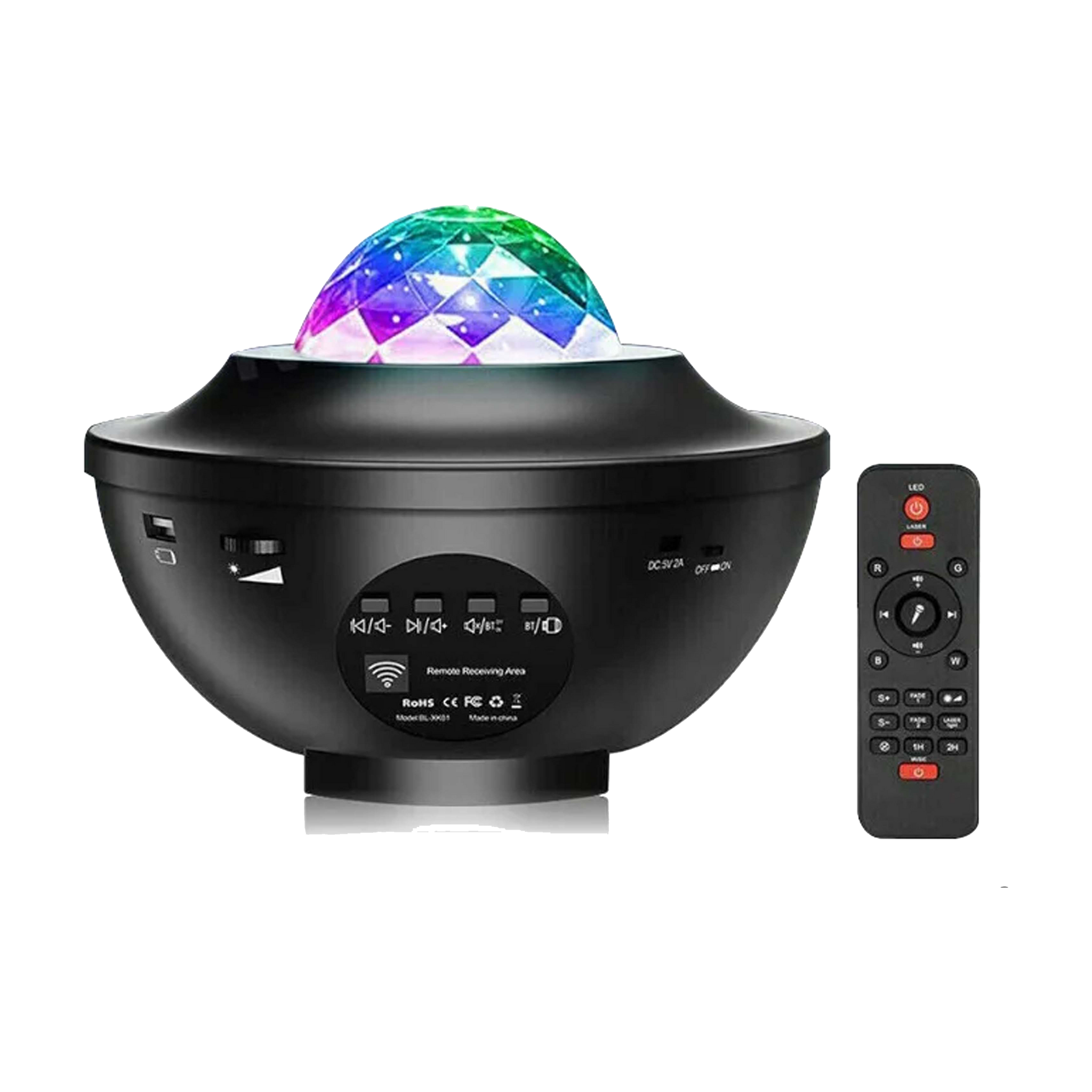 Galaxy Starry LED Night Lamp with Music, Bluetooth & Remote Control - Black Galaxy Starry LED Night Lamp with Music, Bluetooth & Remote Control - Black