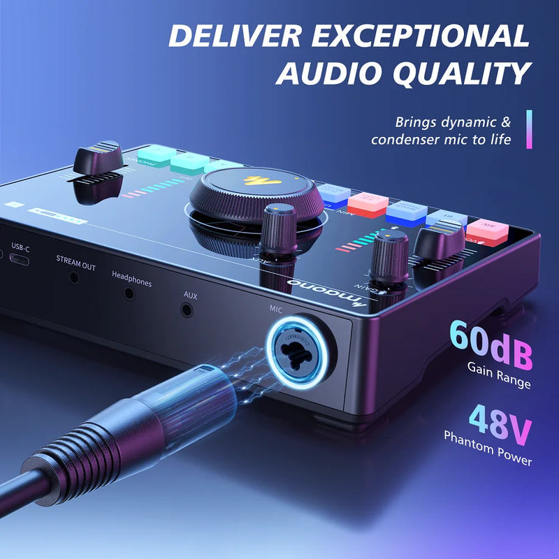 Maonocaster AMC2 NEO One-Stop Streaming Audio Mixer & Sound Card - Black Maonocaster AMC2 NEO One-Stop Streaming Audio Mixer & Sound Card - Black