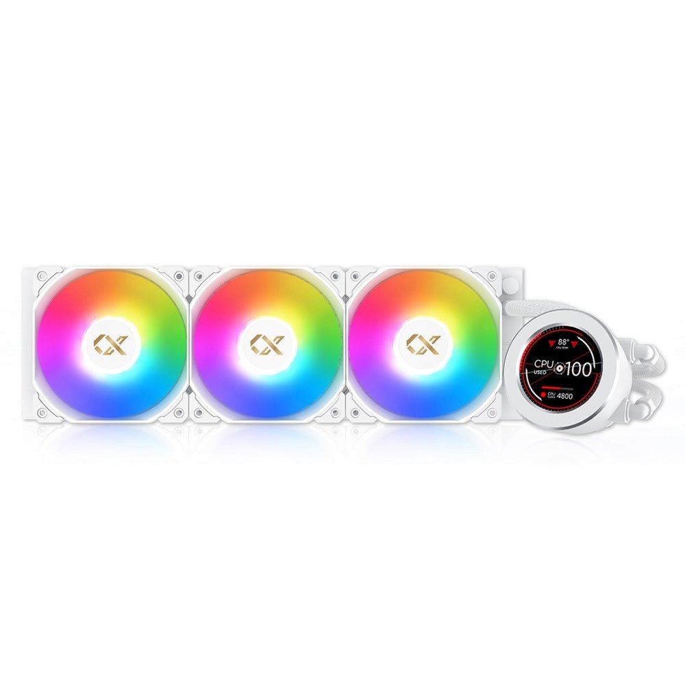 Xigmatek Frozr-O II 360mm AIO CPU Liquid Cooler -LCD screen- White