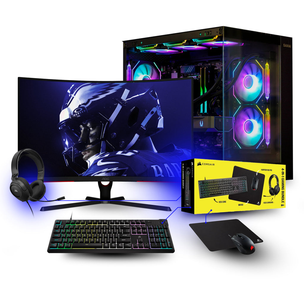 Ultimate Gaming PC Bundle | RTX 5070 - Intel i7 - 32GB DDR5 - 32" Monitor - Headset, Keyboard, Mouse & Mousepad