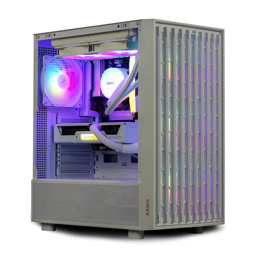 Pre-Built] Powerful White Gaming PC AMD Ryzen 8400F AMD