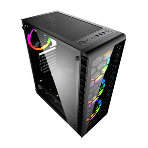 Twisted Minds Killstreak-03 Mid Tempered Glass Mid Tower Gaming Case - Black Twisted Minds Killstreak-03 Mid Tempered Glass Mid Tower Gaming Case - Black